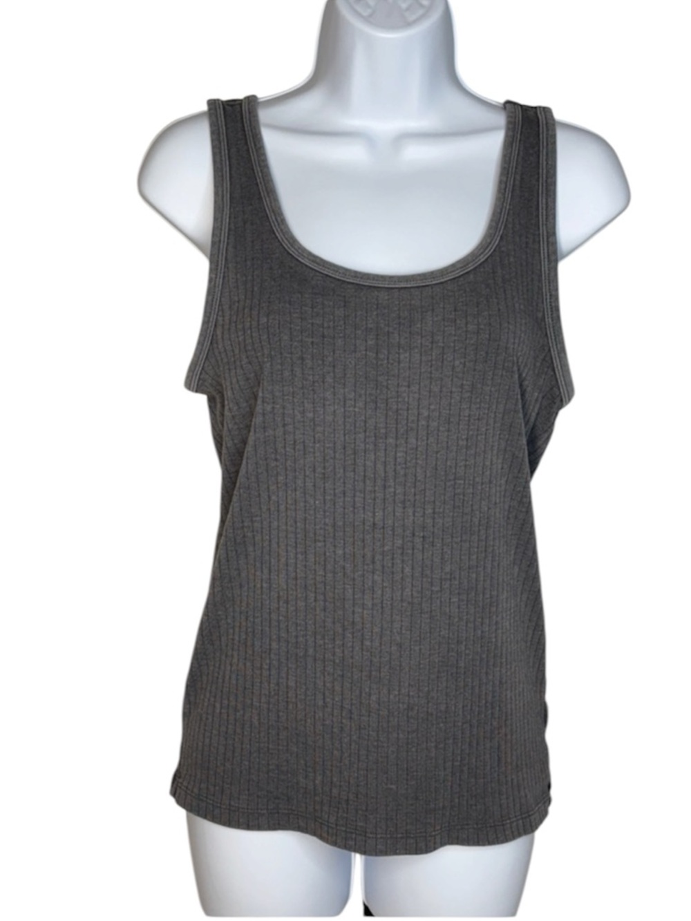 aerie Ribbed Tank Top - Charcoal Gray -  Large
